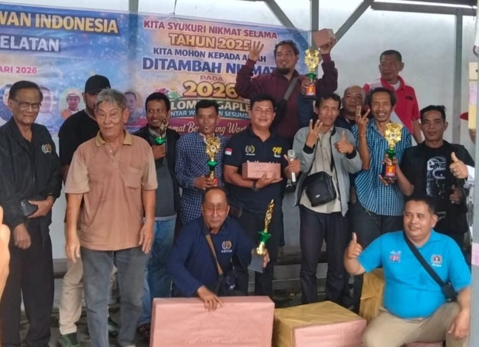 Sambut Awal Tahun 2026, PWI Sumsel Gelar Lomba Gaple Antar Wartawan