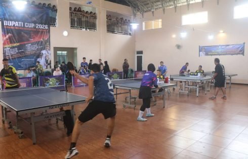 Turnamen Tenis Meja Bupati Cup 2026 Diikuti Ratusan Atlet