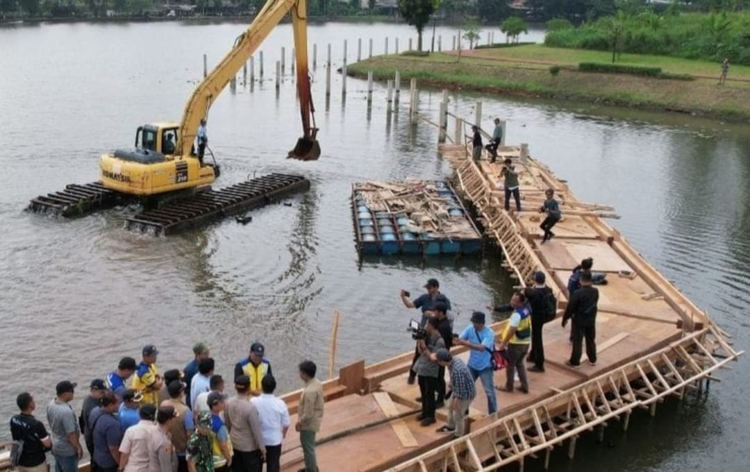 Sudah Terlanjur di Bongkar, Lahan Jogging Track Situ Tujuh Muara  Ternyata Milik Perumahan Shila at Sawangan