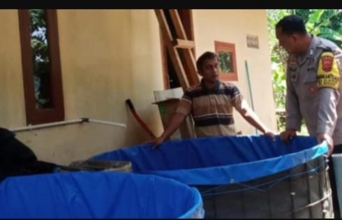 Dukung Program Ketahanan Pangan Warga Desa Jajawar Budidayakan Ikan Mujair