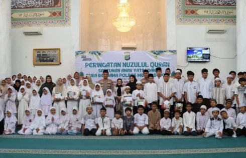 Ramadhan Berkah, Polres Metro Depok Bukber dan Santuni Anak Yatim, Sekaligus Peringati Nuzulul Quran