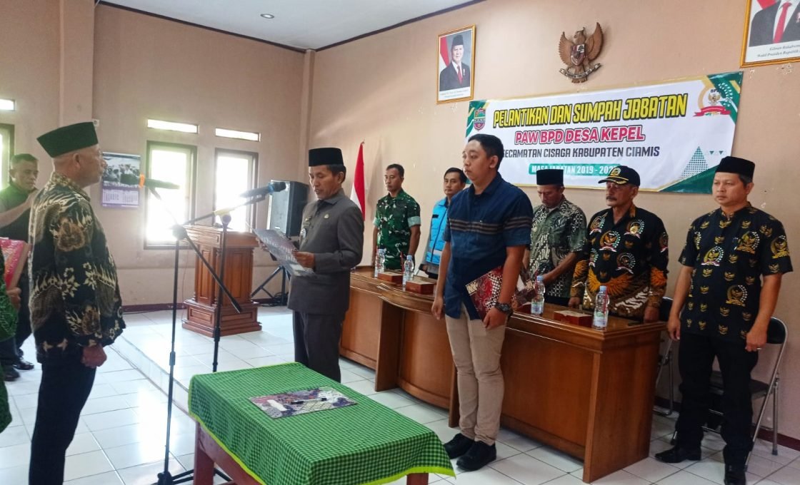 Camat Cisaga Lantik Uu Eliana Sebagai Anggota Badan Permusyawaratan Rakyat Desa Kepel