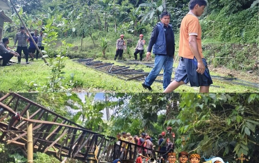Pembangunan Jembatan Kp. Kamandoran, Karang Tengah Cibadak Dimulai