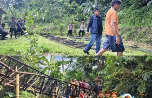 Pembangunan Jembatan Kp. Kamandoran, Karang Tengah Cibadak Dimulai