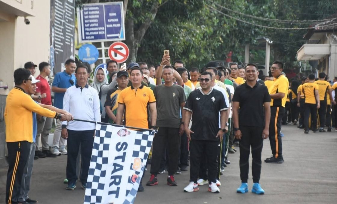 Hari K3 Sedunia, Polres Sukabumi dan Forkopimda Gelar Olahraga Bersama Perkuat Soliditas