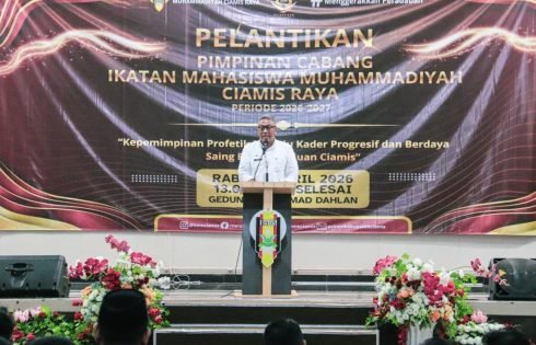 Sekda Ciamis Dorong Kepemimpinan Profetik dalam Pelantikan IMM Ciamis Raya 2026–2027
