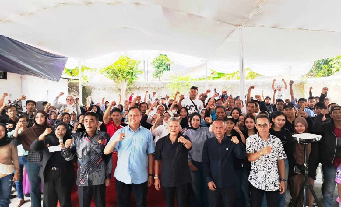 Rangkaian Hari Buruh, Ribka Tjiptaning dan Bambang Pacul Sosialisasikan Empat Pilar MPR RI di Sukabumi