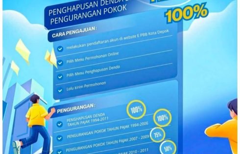 Hore ! Kabar Gembira , Pemkot Depok Hapus Denda PBB 100%, Ada Diskon Pokok Pajak Juga