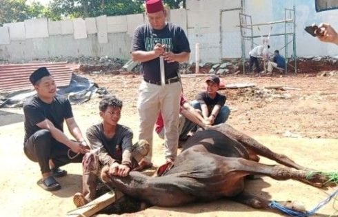 12 Tahun Setia Berkurban, H. Hamzah Sembelih Sendiri Demi Membidik Keikhlasan