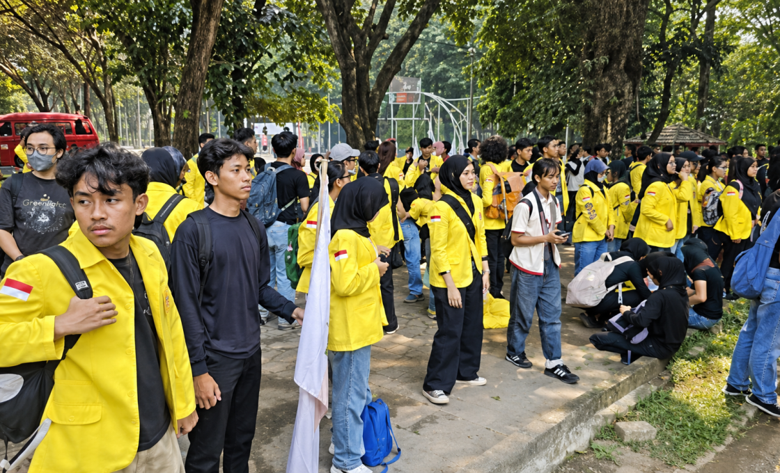 Ribuan Mahasiswa Bergerak ke Bundaran HI, Soroti Program Pemerintah Hingga Dwifungsi Militer Dalam Aksi “Menuju Indonesia Bangkrut”