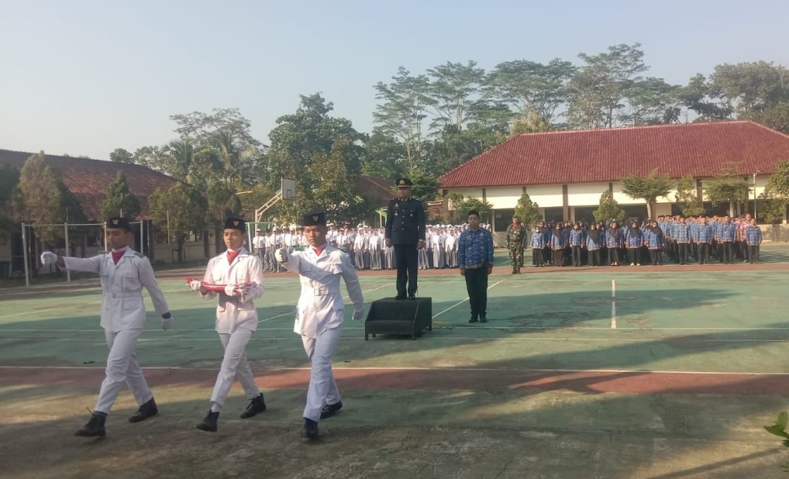 Kapolsek Cisaga Pimpin Upacara Peringatan Hari Jadi Kabupaten Ciamis ke – 384 Tingkat Kecamatan Cisaga