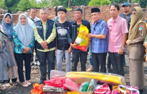 Ketua PWI Ogan Ilir Tinjau Rumah Wartawan yang Terbakar di Pulau Semambu
