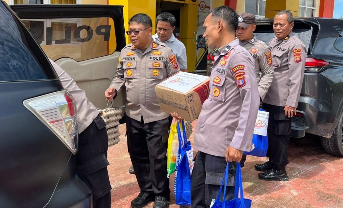 Polsek Pulau Derawan Hadirkan Kepedulian Nyata, Salurkan Bantuan Sosial di Momentum HUT Bhayangkara