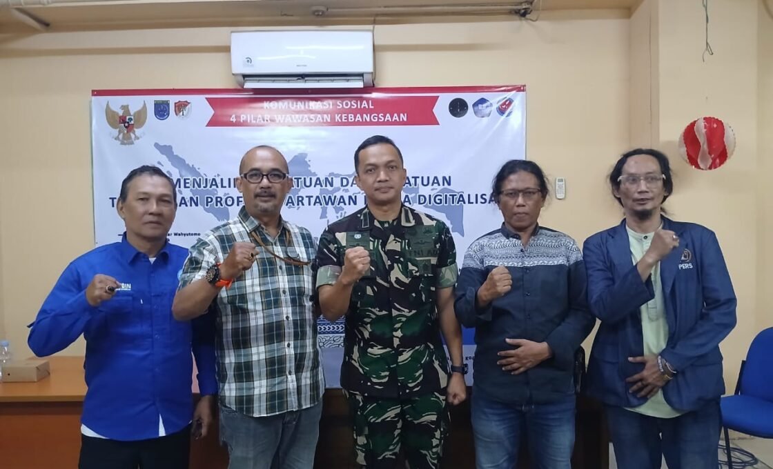 Kodim 0508/Depok Ajak Wartawan dan Masyarakat Jaga Persatuan di Era Digital Lewat Komsos 4 Pilar
