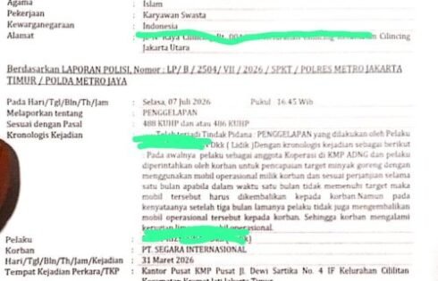 KMP ADNG Laporkan Dugaan Penggelapan Empat Kendaraan Operasional ke Polres Jakarta Timur