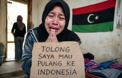 PMI Asal Cianjur Yang Menangis Minta Dipulangkan Dari Libya Diduga Direkrut Sponsor Ilegal, Sempat Diiming – Imingi Uang