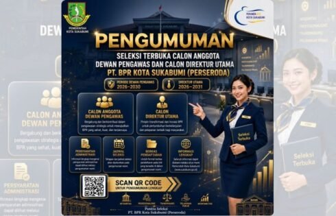 Pemkot Sukabumi Buka Seleksi Terbuka Dewan Pengawas dan Direktur Utama PT BPR Kota Sukabumi