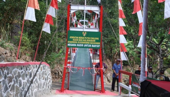 Jembatan Merah Putih Cihujung Diresmikan, Dandim : Sangat Penting Bagi Masyarakat