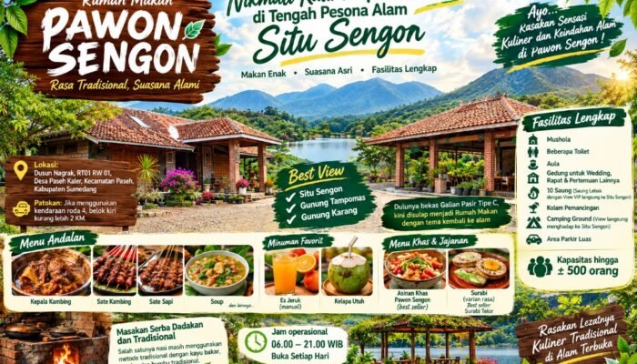 Bukan Sekadar Makan, Pawon Sengon Hadirkan Kuliner Tradisional Dengan View Situ Sengon