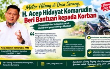Motor Hilang di Desa Serang, H. Acep Hidayat Komarudin Beri Bantuan Kepada Korban