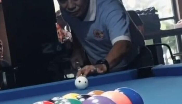Jago Nulis, Jago Nembak ! Dio dari PWI Jateng, Juara I Billiard Antar Wartawan PWI Depok