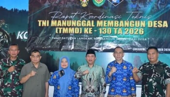 TMMD ke-130 Dipusatkan di Desa Mekarjaya Ciemas, Bangun Jalan Hingga Sumur Bor