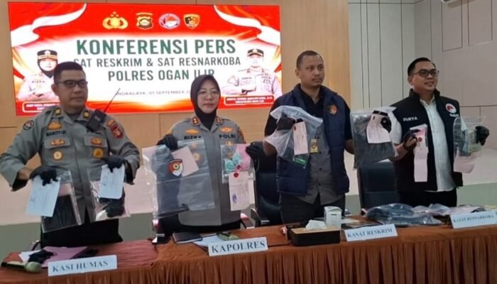 Polres Ogan Ilir Amankan 13 Tersangka Dari 12 Kasus Sepanjang Agustus 2026