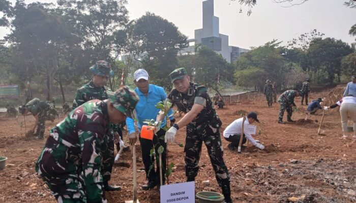 Sambut HUT ke-81 TNI, Kodim 0508/Depok Tanam Pohon di UIII: Targetkan Penghijauan Lawan Dampak Cuaca Ekstrem