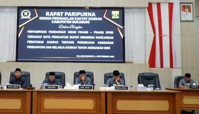 DPRD Sukabumi Bahas Perubahan APBD 2026, Fraksi Soroti Hak ASN Hingga Penguatan PAD