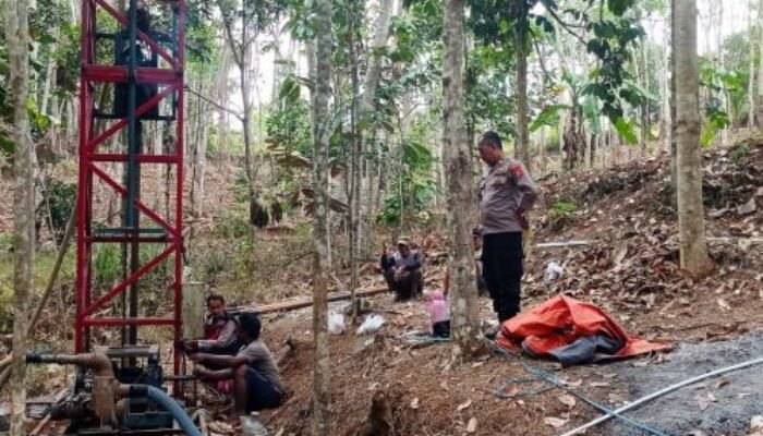Kapolres Ciamis Tanggapi Keluhan Kekeringan, Bangunkan Sumur Bor Untuk Warga Desa Wangunjaya