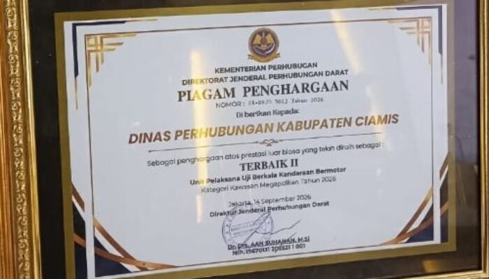 Kabupaten Ciamis Raih Terbaik II Uji Berkala Kendaraan Bermotor