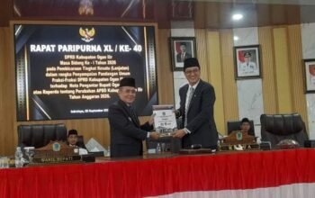 DPRD Ogan Ilir Gelar Paripurna ke-40, Fraksi Sampaikan Pandangan Umum atas Raperda Perubahan APBD 2026