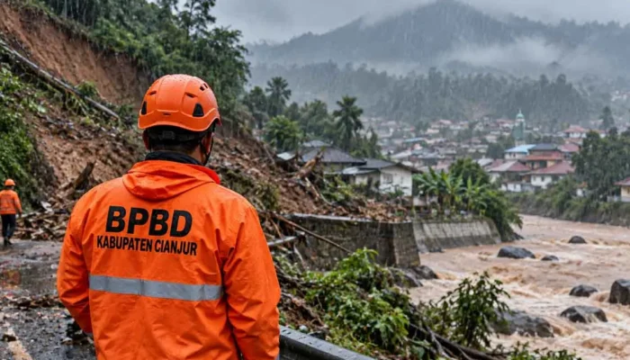 Hujan Lebat Mengintai Sepekan, BPBD Cianjur Waspadai Banjir hingga Longsor
