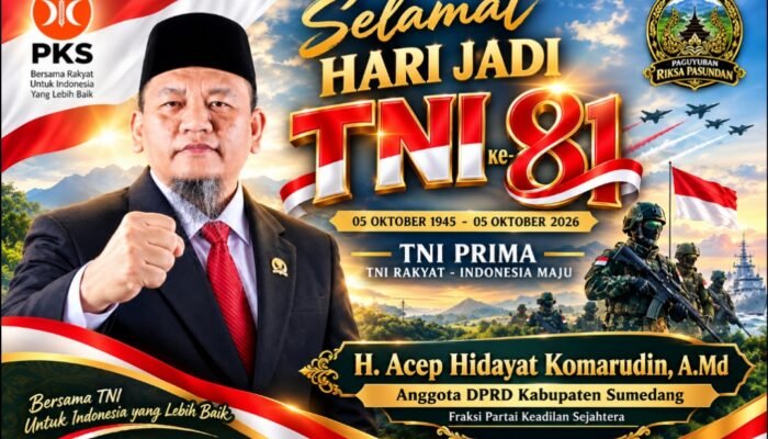 81 Tahun TNI Mengabdi, H. Acep: Profesionalisme Harus Berjalan Seiring Kedekatan Dengan Rakyat