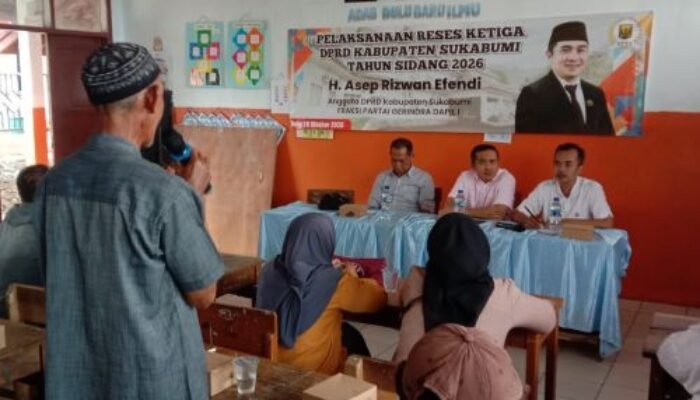 Asep Rizwan Serap Aspirasi Ketahanan Pangan Dan Ijin Usaha di Reses ke Tiga DPRD Kab Sukabumi