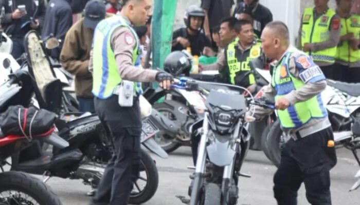 KRYD Satlantas Polres Cianjur Jaring 48 Motor, 36 Berknalpot Brong