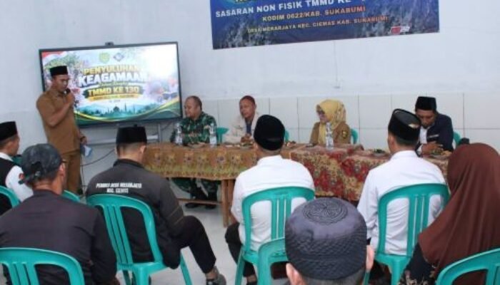 TMMD ke-130 Kodim 0622 Sukabumi Gelar Penyuluhan Keagamaan di Ciemas